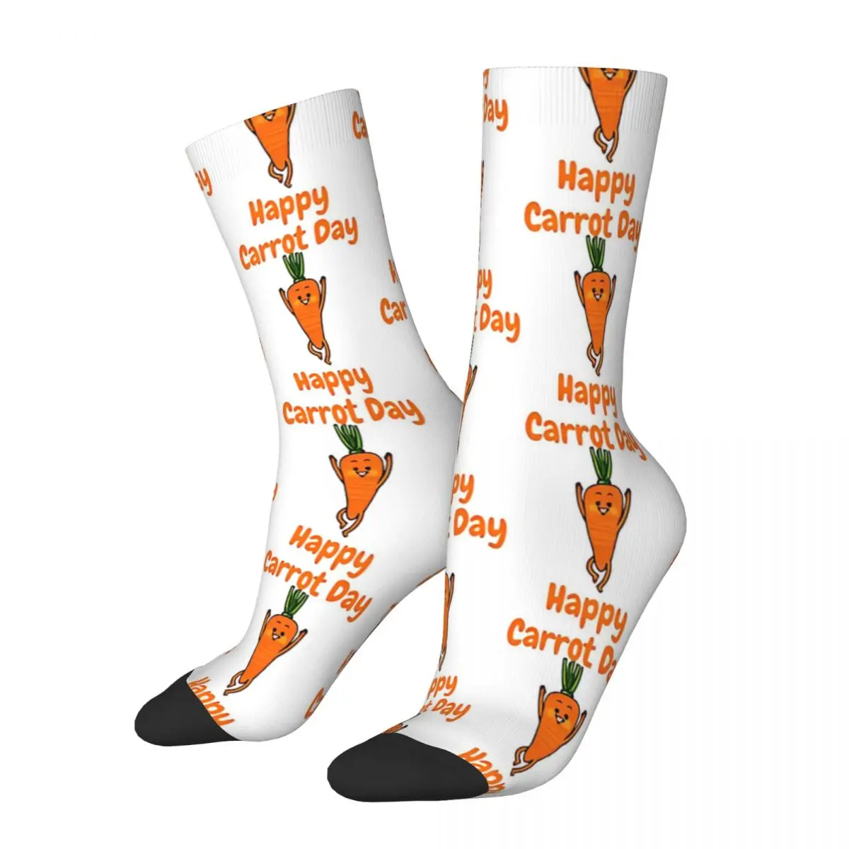 Autumn Winter Retro Women Men International Carrot Day Socks Love Happy Trendy Kawaii Breathable Yoga Socks