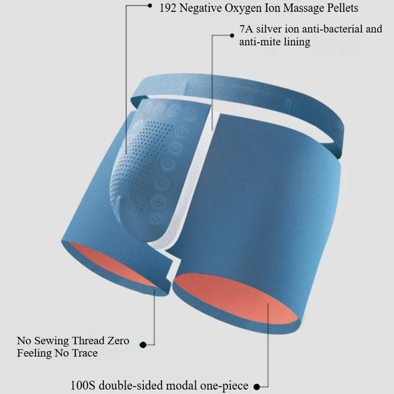 100S Modal กางเกงชั้นในชายสปานวดเซ็กซี่ชุดชั้นใน Breathable Seamless Boxer กางเกงขาสั้นสีทึบกางเกงยืดหยุ่นสูงชายนักมวย