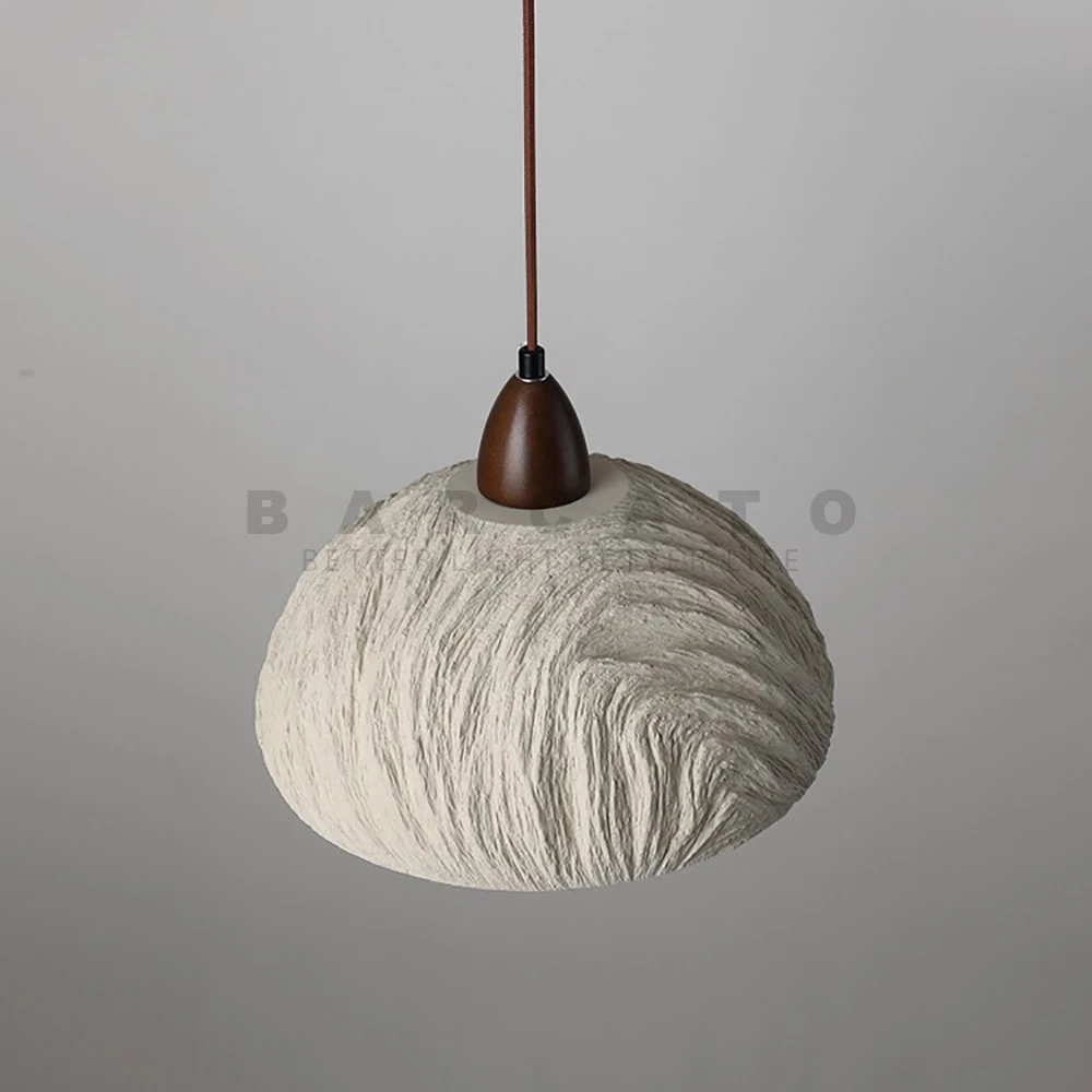 Creative Concrete Cement Chandelier Bedroom Bedside Led Pendant Lamp Round Hanging Lights For Corridor Hallway Porch Dining Room