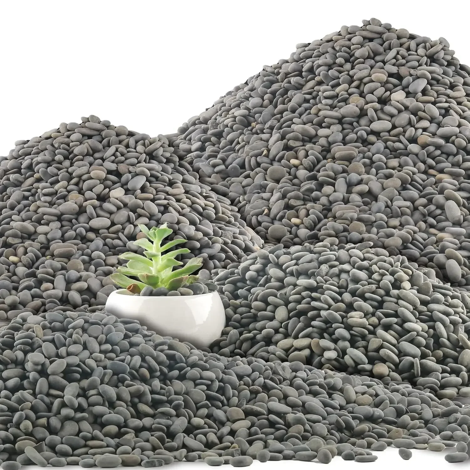 

45 LB Natural River Rocks Mexican Beach Pebbles, 0.3-0.6 Inch Natural Unpolished Bulk Rocks, Pebbles for Landscaping Garden Pavi