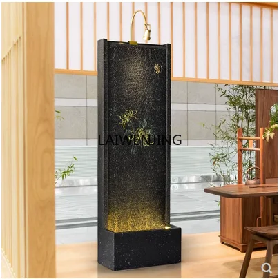 

Fountain water curtain wall screen ornament landscaping view circulating water company floor water feature entrance