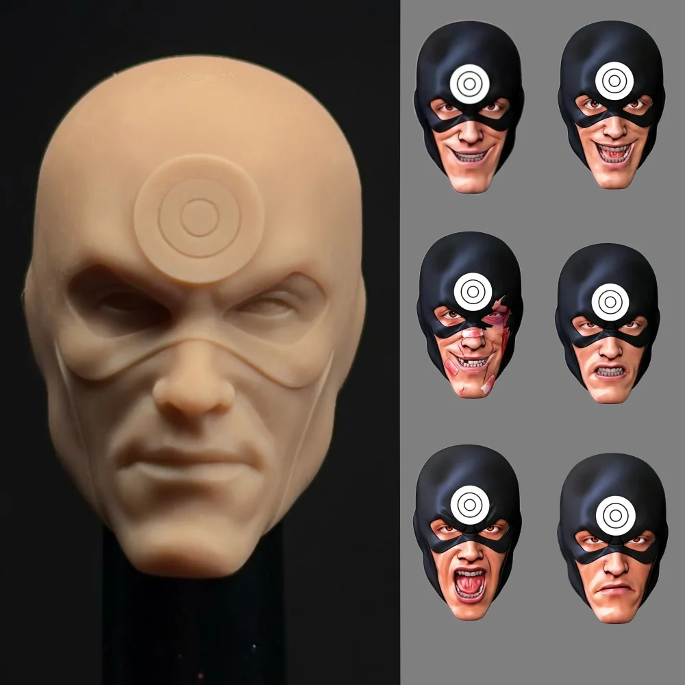 【30days Made】1/12 Scale Male Soldier Comic Version Villain Assassin Unpainted Head Sculpt Fit 6''Action Figure Toys For Fans DIY