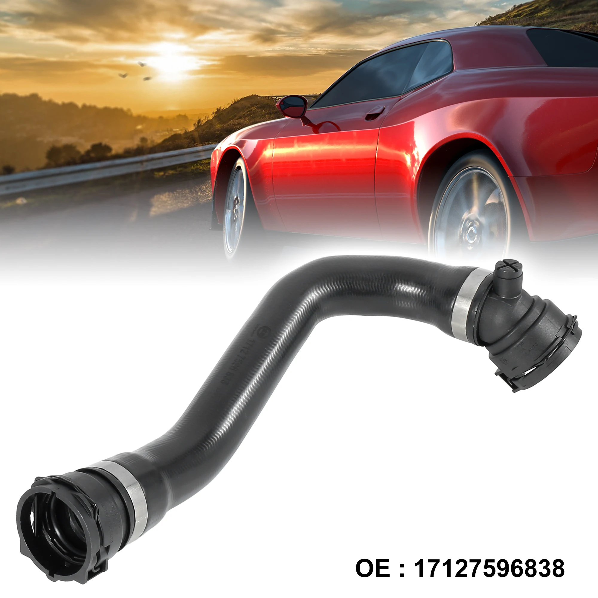 

UXCELL Radiator Coolant Water Hose from Expansion Tank 17127596838 for BMW 320i 13-18