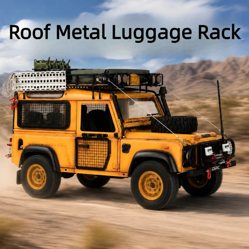 Suitable for 4WD D90 D110 RC Car Accessories Hard-shell Roof Metal Roof Rack Toy Car Upgrade and Modification Parts
