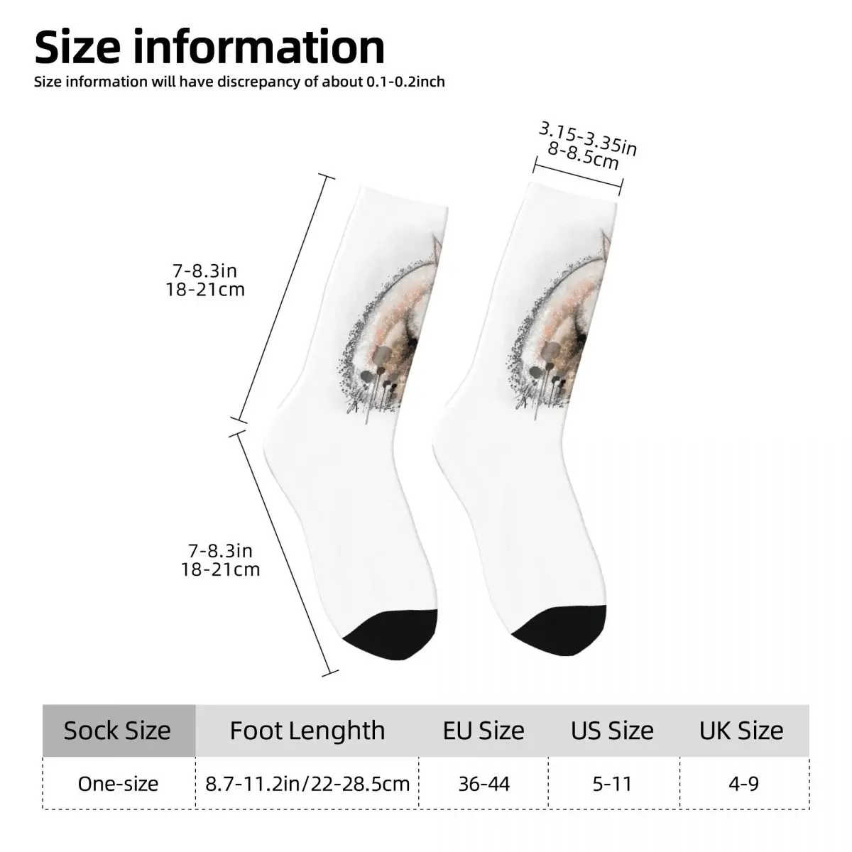 馬の肖像画、HG グレーソックス原宿吸汗性ストッキングオールシーズンロングソックスアクセサリー男性用女性用ギフト