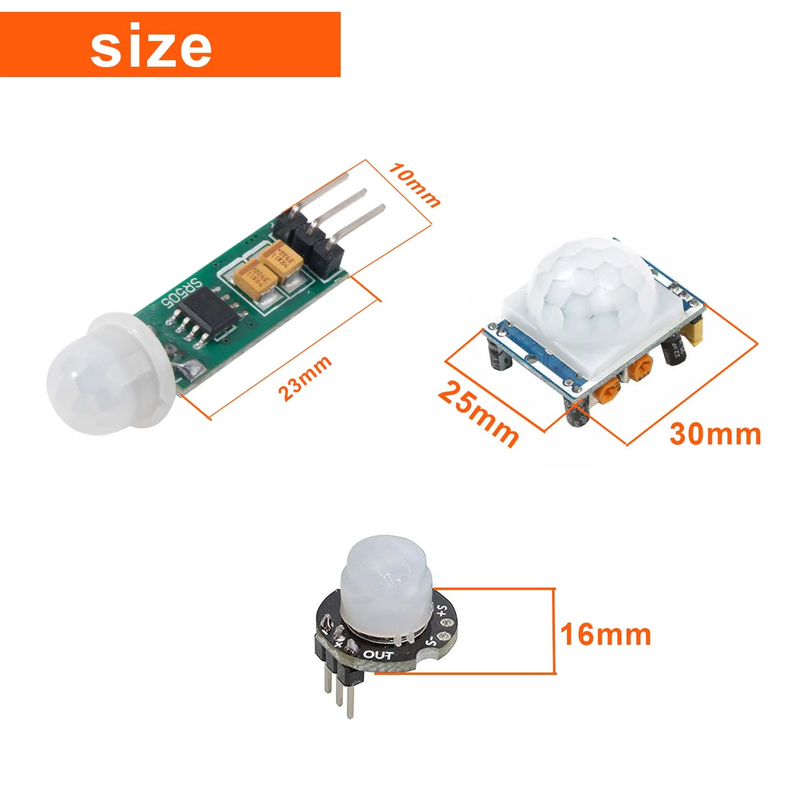 Adjust IR Pyroelectric Infrared Module HC-SR501 SR505 SR602 Human  Sensing Electronic Mini PIR Motion Sensor Detector