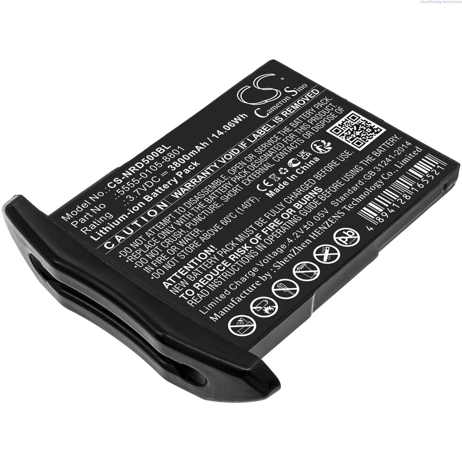 Cameron Sino 3.7V 3800mAh Barcode Scanner Battery 5555-0105-8801 for NCR Orderman NCR Orderman 5