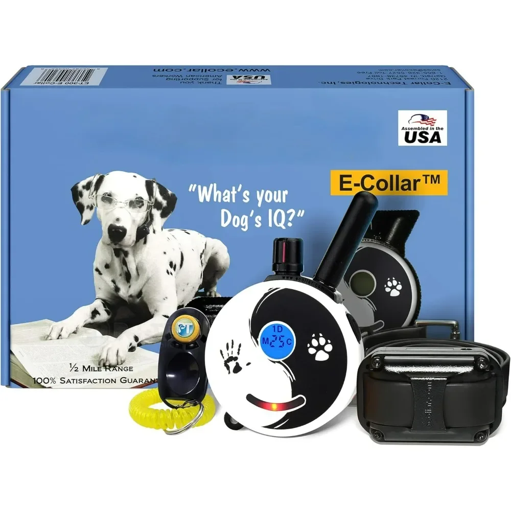 

Electronic Training Collars 1/2 Mile Dog Remote - Small,Large Dogs - Static, Vibration & Tone Electric Training Collars