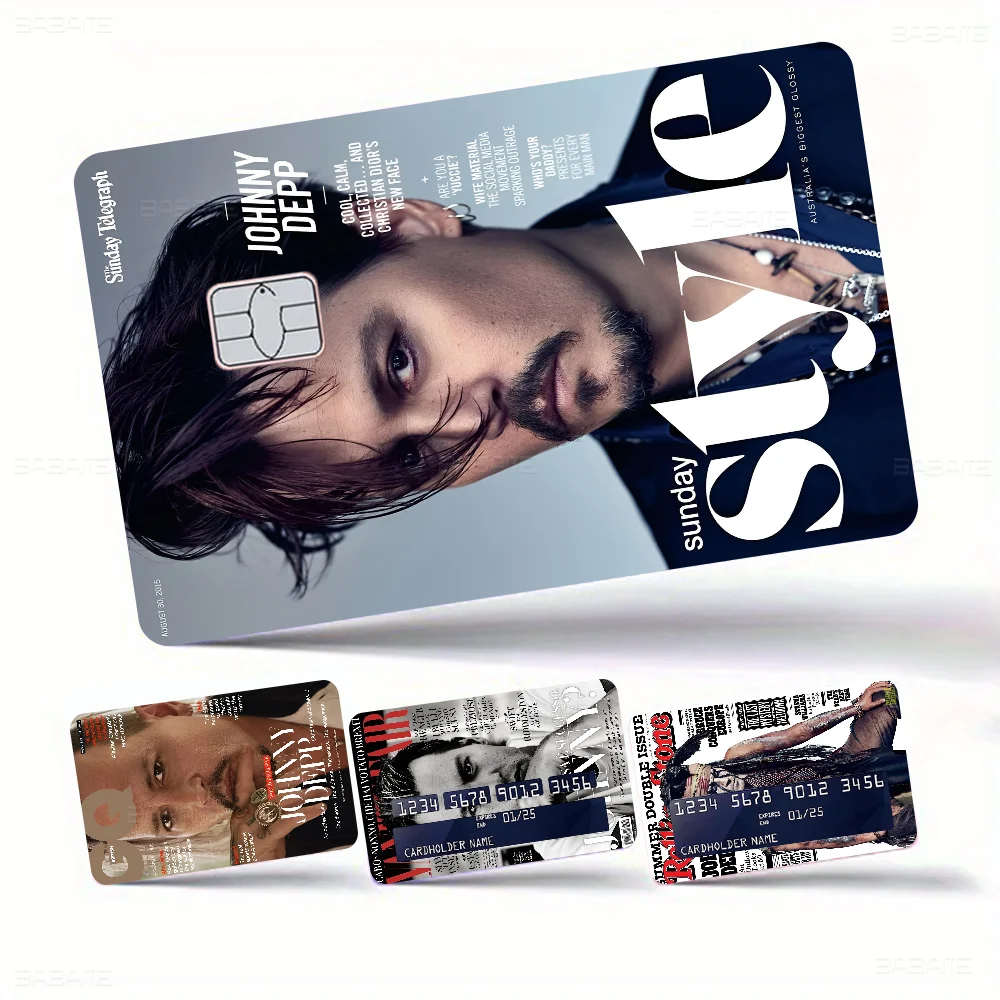 

J-Johnny D-Depp Anmie Sticker Film Skin Cover For Credit Card Debit Bank Card Front