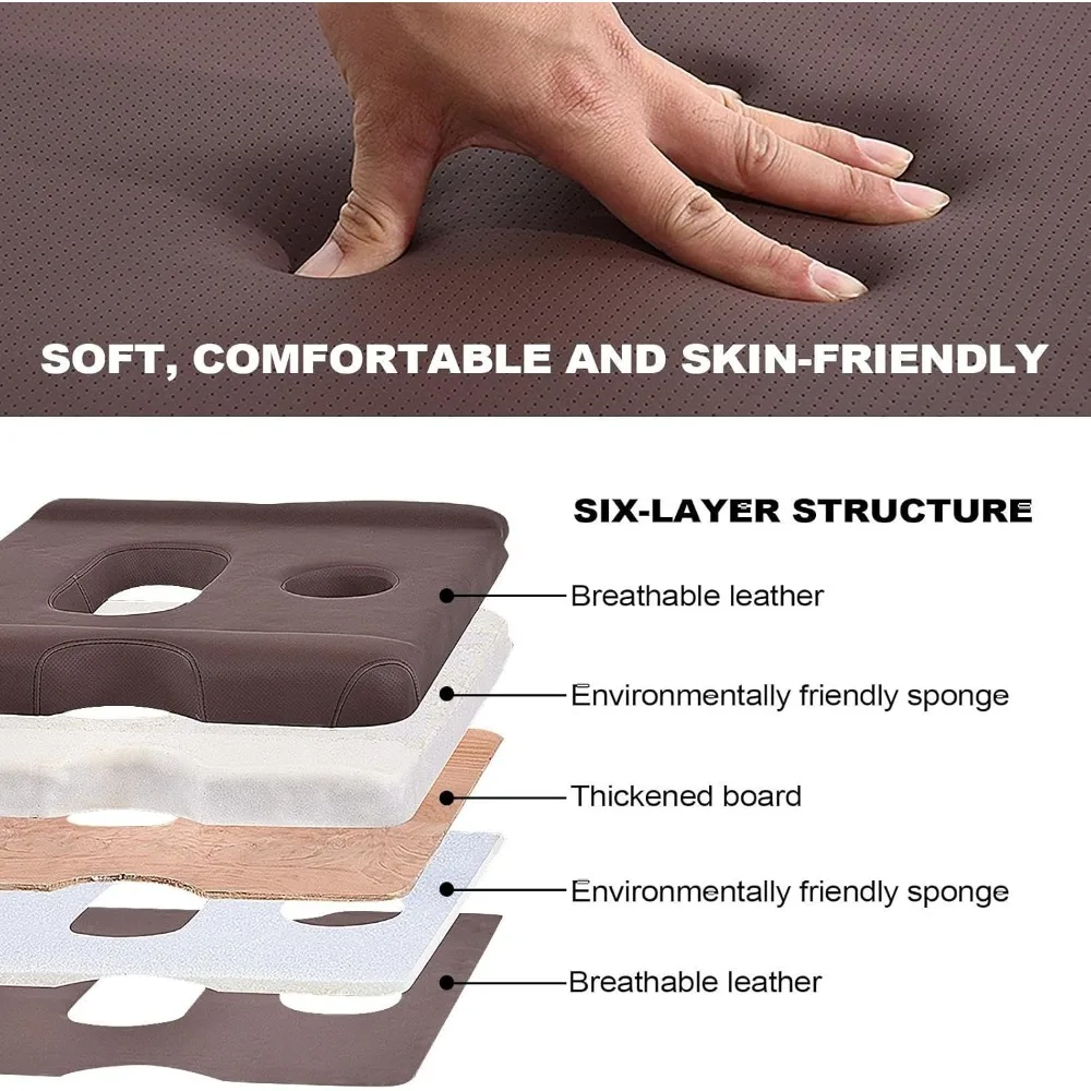 طاولة تدليك ثابتة احترافية مع مسند ظهر، وسرير تدليك للعلاج المائي قابل للتعديل، وإطار معدني من جلد البولي يوريثان