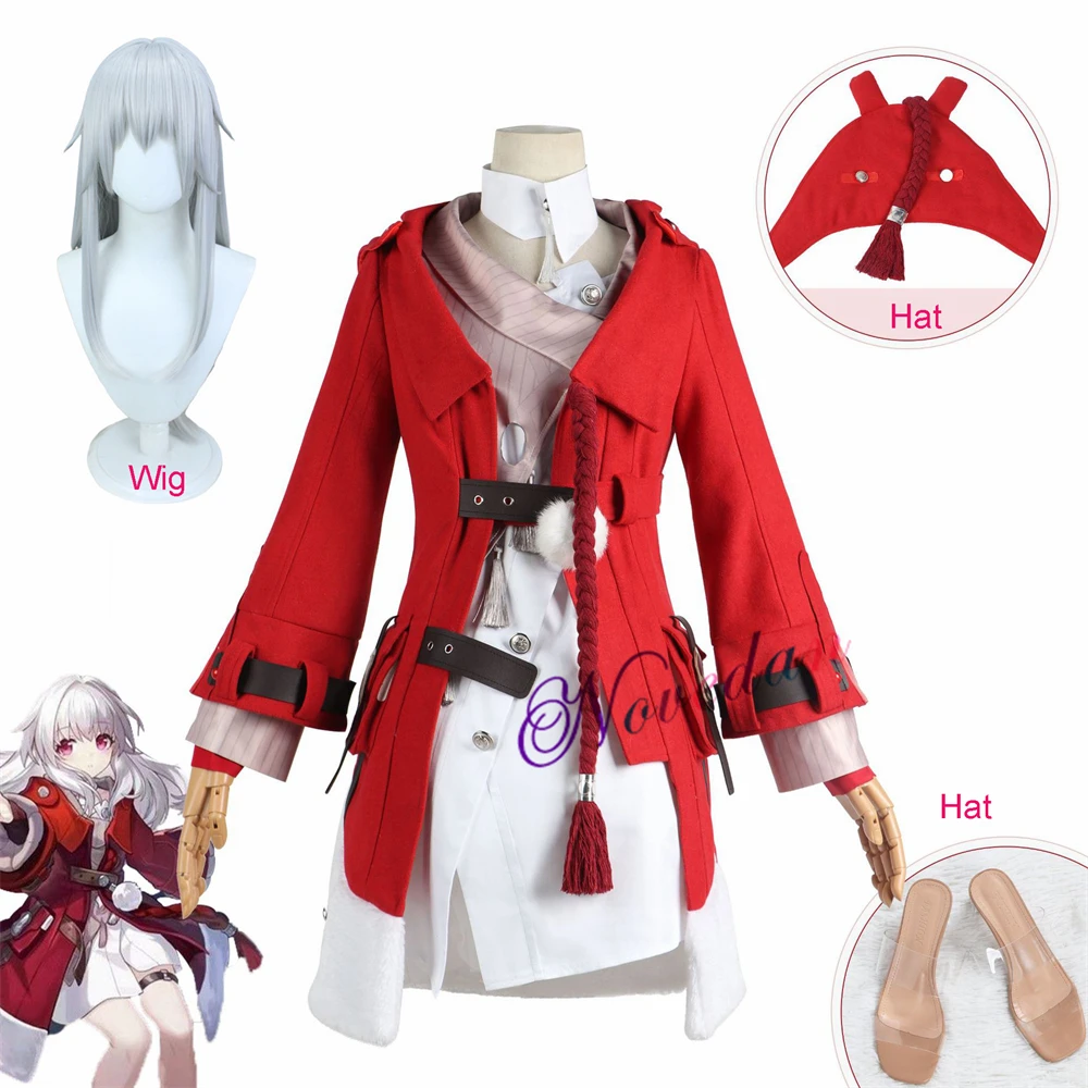 Game Honkai Star Rail Cosplay Clara Costume Anime Clara Cosplay Wig Shoes Kelala Suit Halloween Party Role Play Costume Women