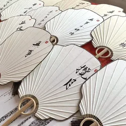 Hand-made group fan ancient Zen style Hanfu palace fan handwriting calligraphy painting Japanese style diy fan