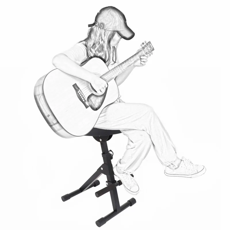 

Guitar playing stool performance singing stool, bar chair folding folk classical guitar stool seat