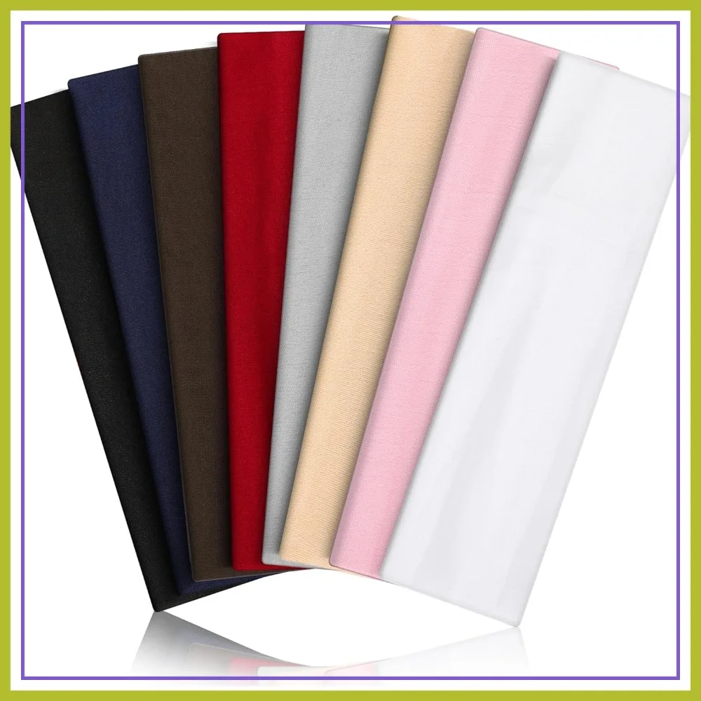 

8PCS Summer Non Slip Sports Elastic Soft Running Headbands Sweat Absorb for Women Men Workout Travel