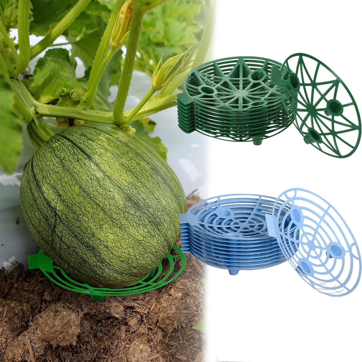 

5pcs Melon Cradle for Garden Pumpkin Support Stand Trellis Watermelon Cantaloupe Honeydew Pumpkins Support From Ground Rot