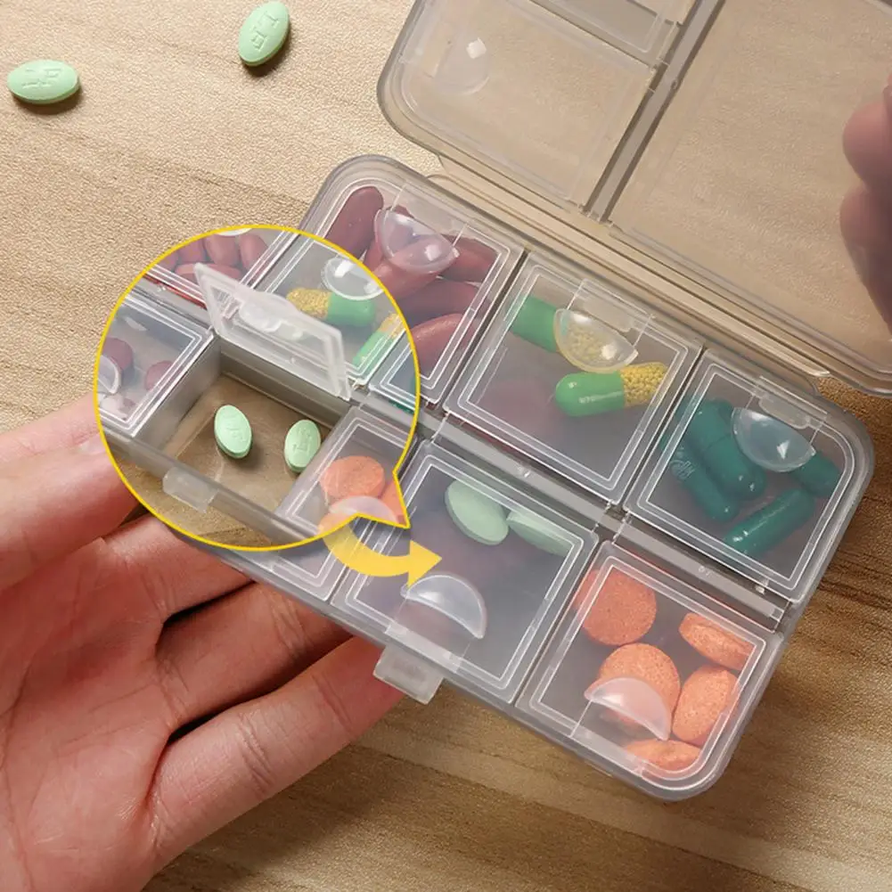 Pill Box Reusable Moisture-proof Classified Store Pills Transparent Double-layer Fish Oils Medicine Box Travel