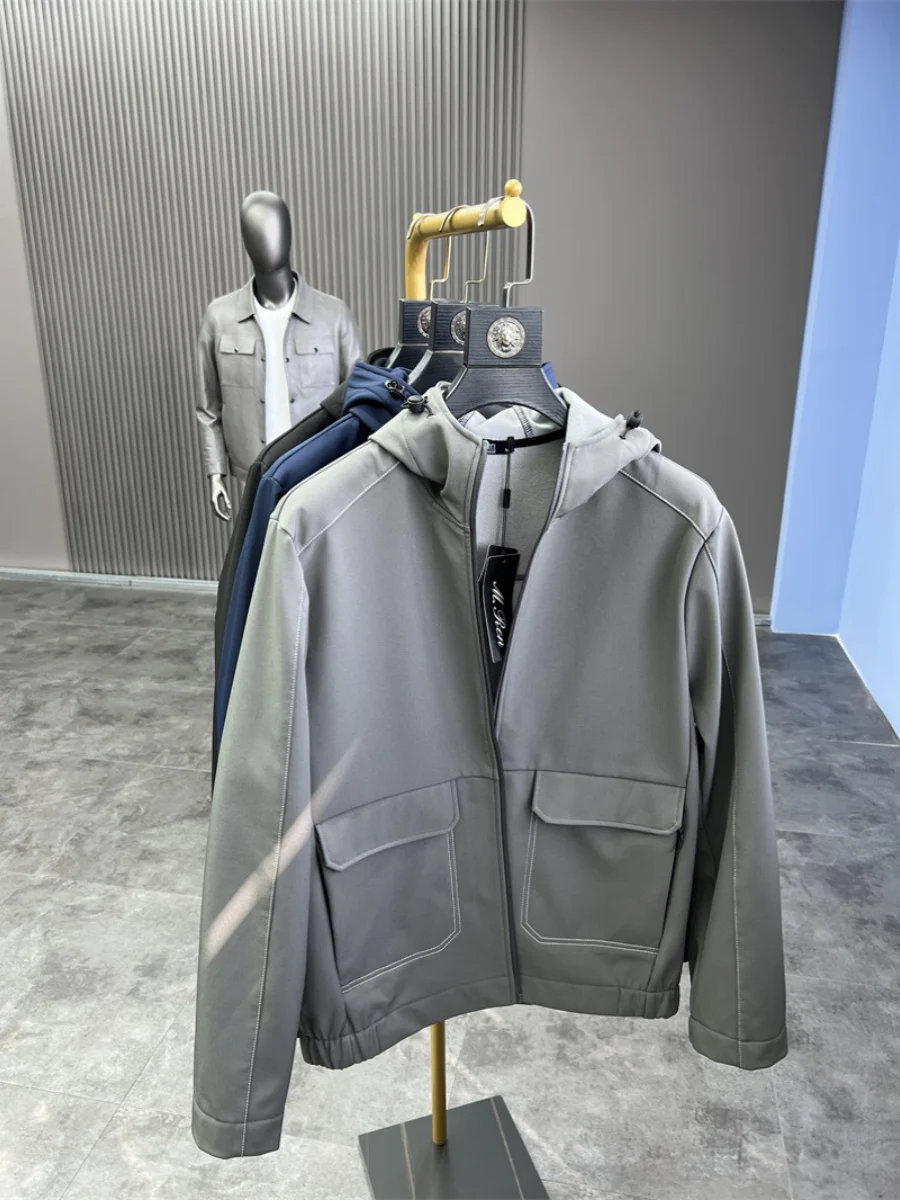 

Мужская модная уличная куртка с капюшоном на подкладке Fce, повседневная куртка ell Jaet Stand Fit Long Sve, осенне-зимняя мягкая куртка...