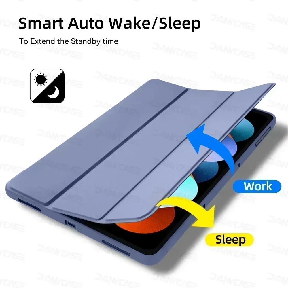 Case For Xiaomi Redmi Pad 10.61" 2022 Flip Stand PU Protective Cover For Redmi Pad SE 11in Leather Shell Tablet Protective Case