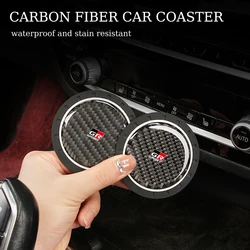 Car Coasters Water Cup Slots Non-Slip Mat Waterproof Cup Pad For Toyota GR GAZOO RACING Prado Yaris Hilux Corolla Prius Avensis