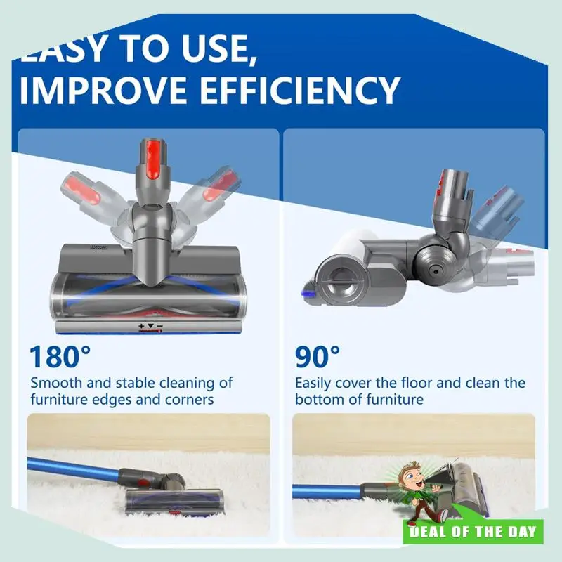 

24-Hour Delivery Vacuum Head Replacement With Green Light For Dyson V8 V10 V11 V15 Upgraded Anti-Tangle Vacuum Cleaner Attachmen