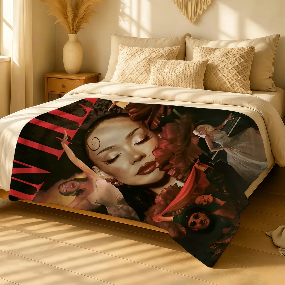 Singer A-Ayliva Blanket For Soft Warm Knee For Bedroom Living Room Bed Sofa Camping Picnic Office Gift