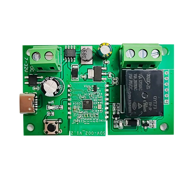 ABGI-Ewelink Smart DC/7-32V DIY Single Channel Bluetooth WIFI Inching Self-Locking Wireless Smart Home Relay Switch Module