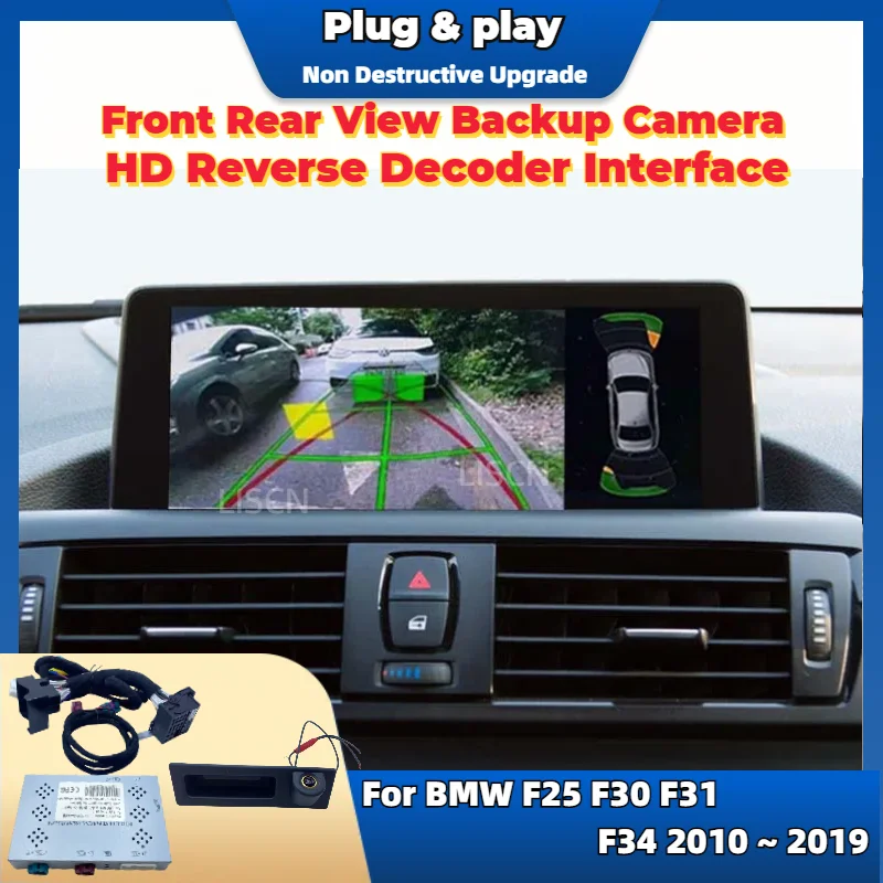 HD Reversing Camera Decoder For BMW F25 F30 F31 F34 2010 ~ 2019 CIC NBT EVO Front Rear Backup Camera Interface Adapter Improve