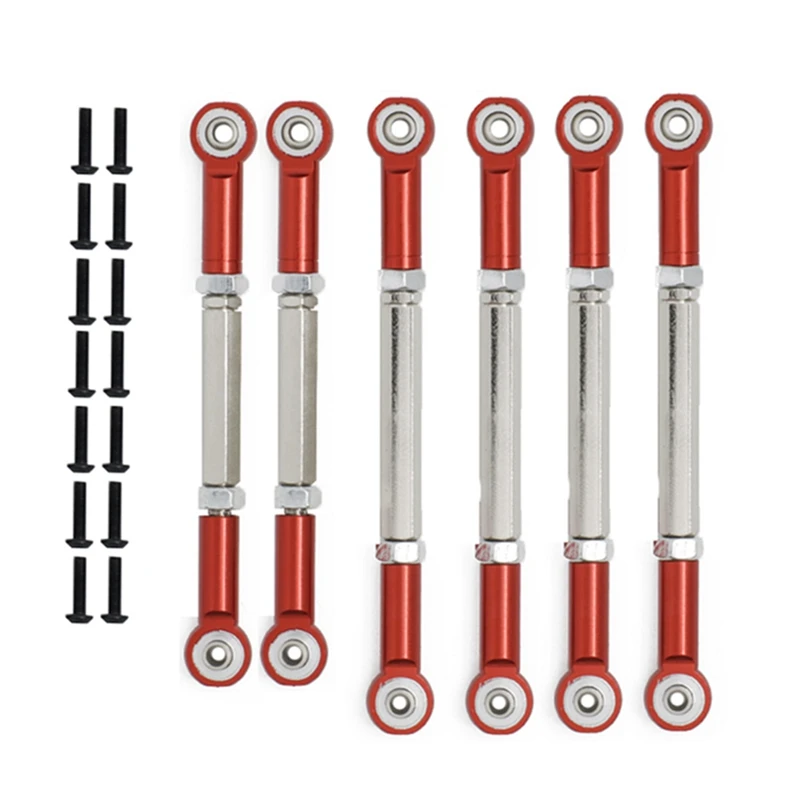 6Pcs Pull Rod Link Rod Set For 1/10 ECX 2WD Series Ruckus Torment Axe Brutus Circuit AMP RC Car Upgrade Parts