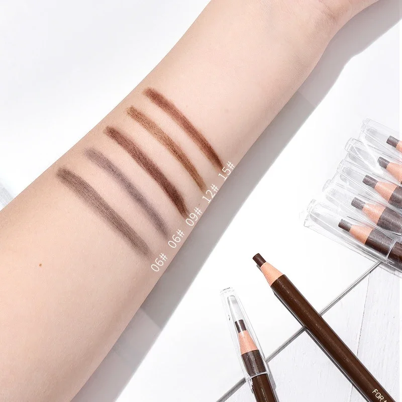 5Pcs Augenbraue Bleistift Microblading Liefert Wasserdichte Augenbraue Tattoo Tönung Enhancer Mit Spitzer Stirn 10Pcs Stirn Trimmer Klinge – Detail 8