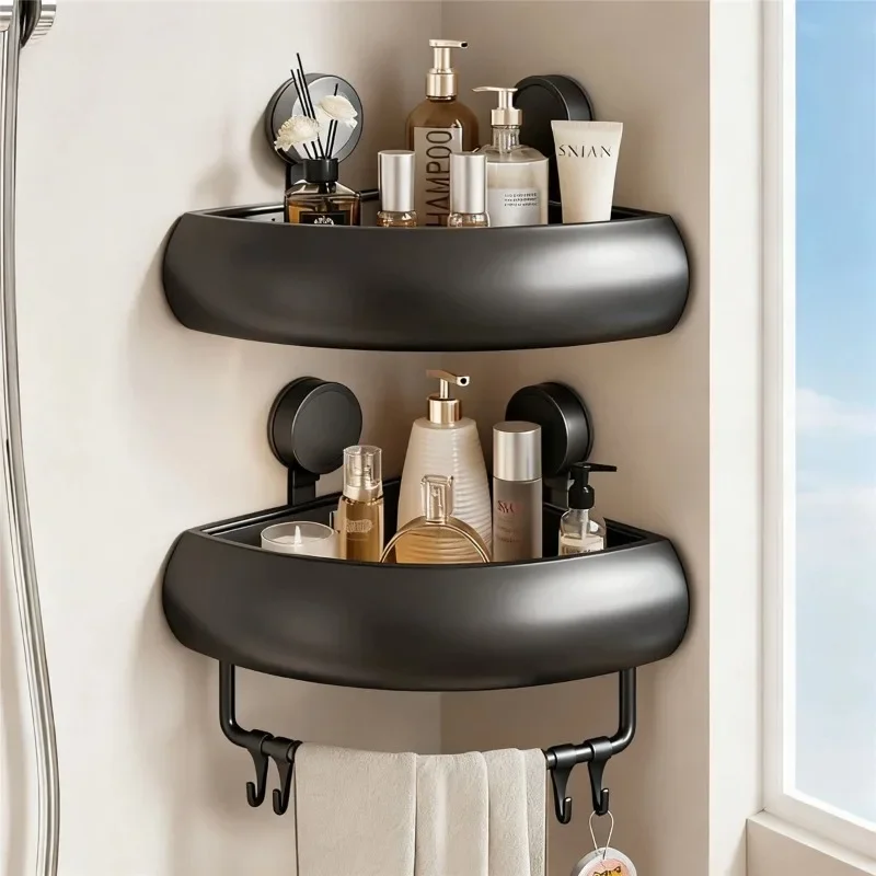 Creative Corner Wall-Mounted Storage Rack Bathroom Perfume and Shower Gel Storage Rack Home Storage Rack Bathroom Accessories