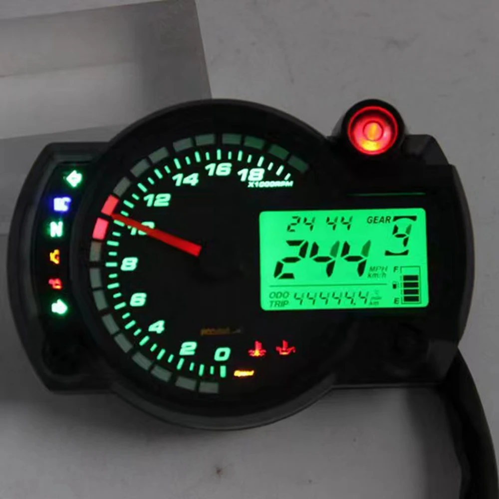 7 Colors LCD Digital Universal Speedometer Motorcycle Odometer Meter MAX 1800RPM Motorbike Moto Dashboard Motorcycle