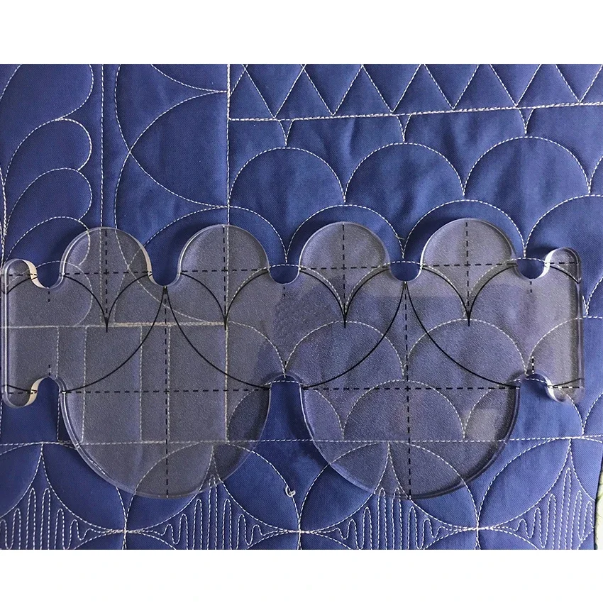 8 kind Quilters templates Ruler Every Curve Circle ruler Set Feather Plume ruler Clamshell ruler for domestic sewing machine