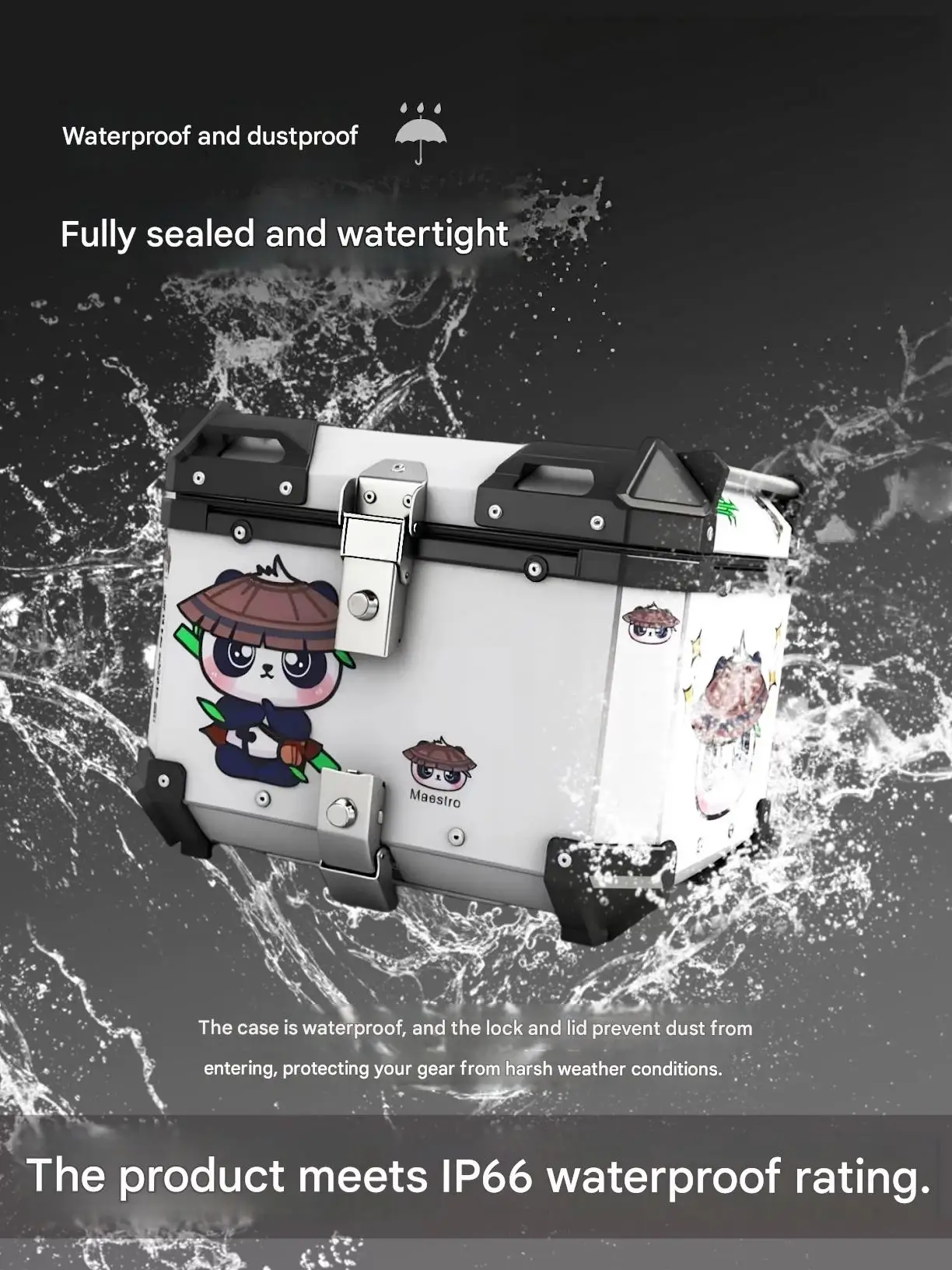 For Ninebot E‑Bike 45L Aluminum Top Box Fully Watertight Carbon Steel Shock‑Absorbing Base Mod Accessories