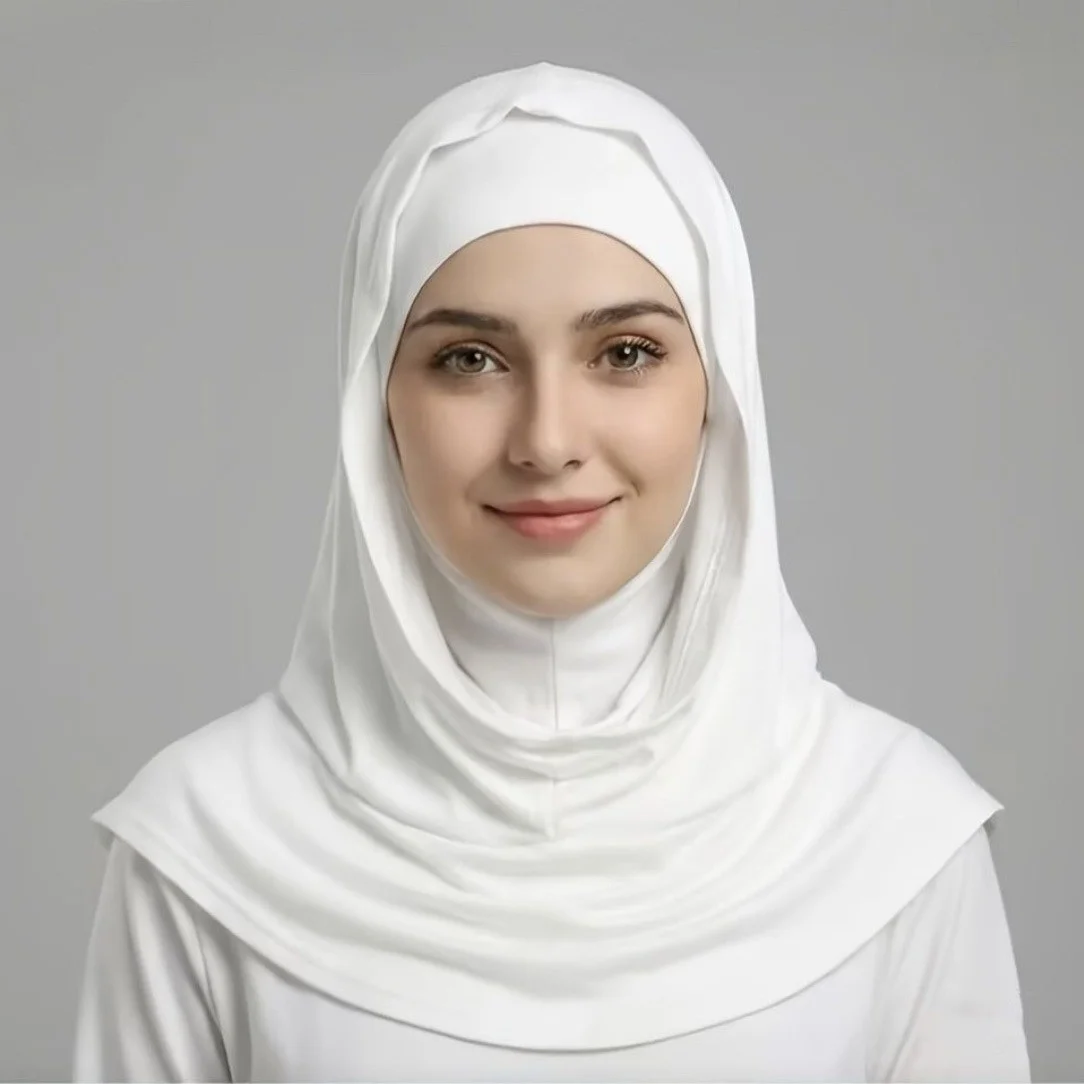 Muslim Women Instant Hijab Cap Under Hijab Cap Ramadan Cotton Inner Cap Elastic Turban Headband Woman Ready To Wear Headscarf