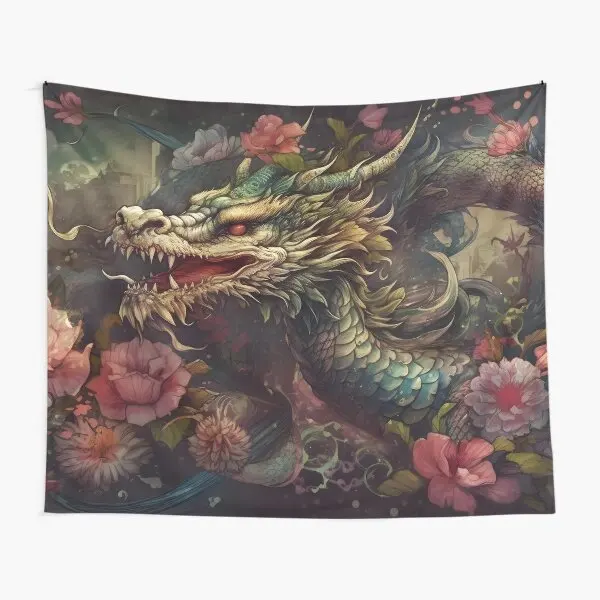 

Chinese Dragon Tapestry Hippie Art Wall Hanging Tapestry Psychedelic Aesthetic Decor Home Living Room Bedroom Dorm Decoration