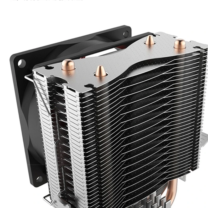 Fast Speed CPU Cooling Fan For Desktop With 2 Copper Heat Pipes And 8cm Quiet Fan