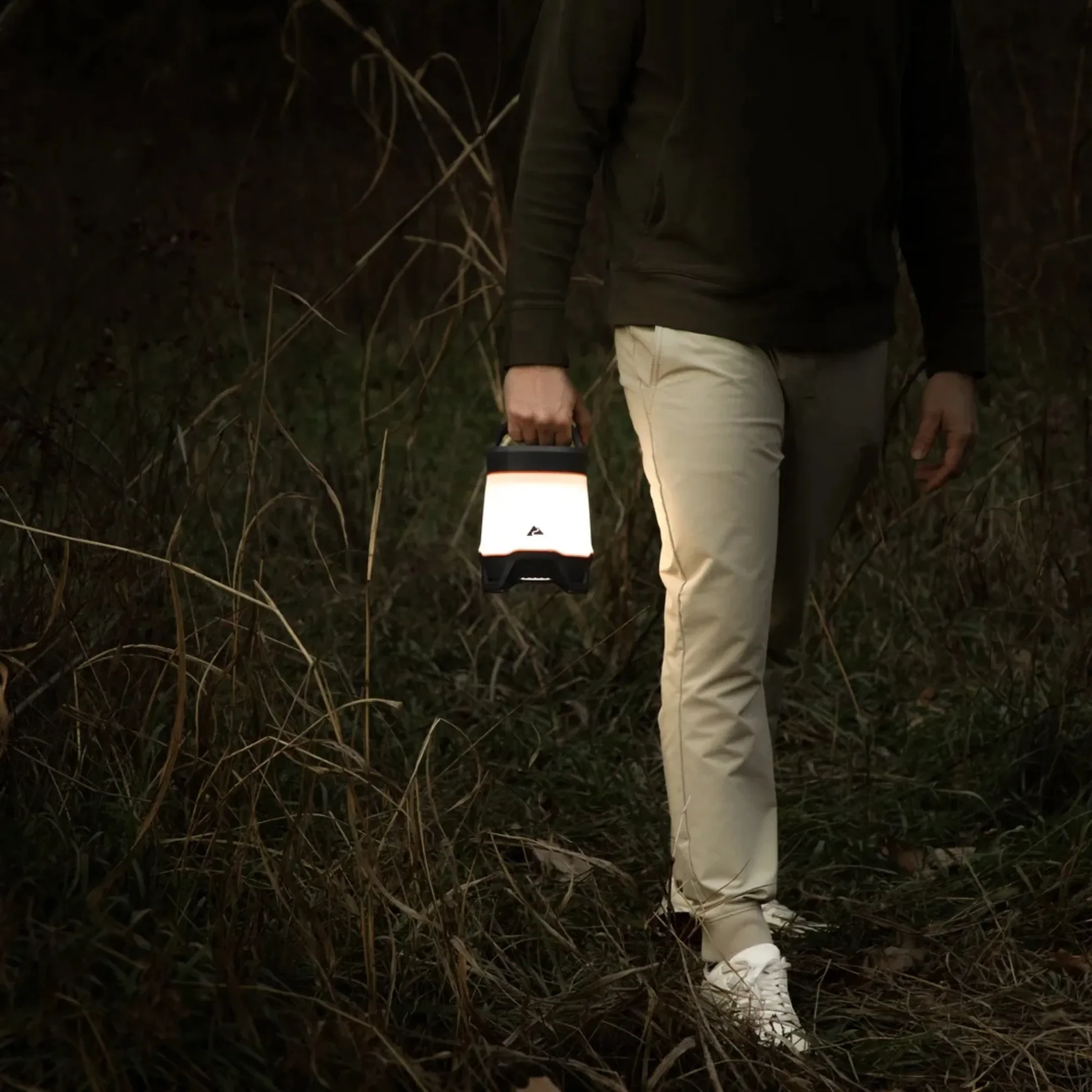 فانوس تخييم LED 1000 لومن - وقت تشغيل طويل الأمد لمدة 275 ساعة، مقاوم للماء، برتقالي/رمادي #2