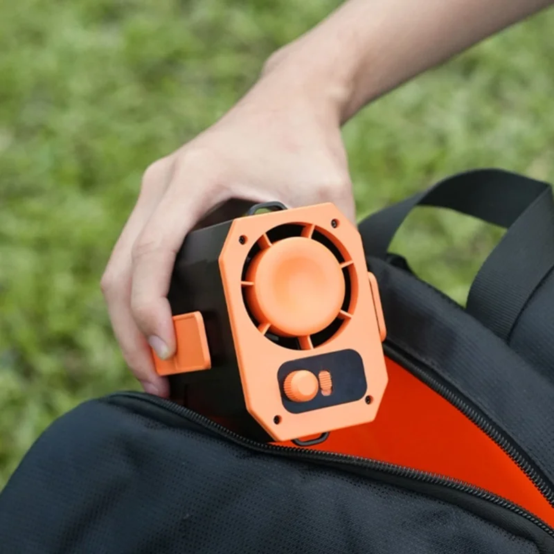 Waist Fan Speed Adjustable 12500rpm High Speed Mobile Power Type C Charging With 3600mAh Battery Waist Clip Fan For Working