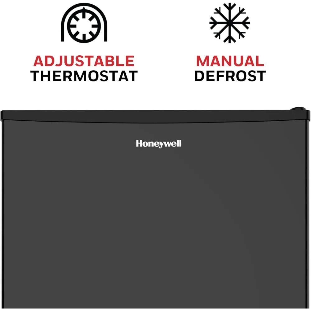 Compact Refrigerator 1.6 Cu Ft Mini Fridge with Freezer, Single Door, Low noise, for Bedroom, Office, Dorm with Adjustable Temp