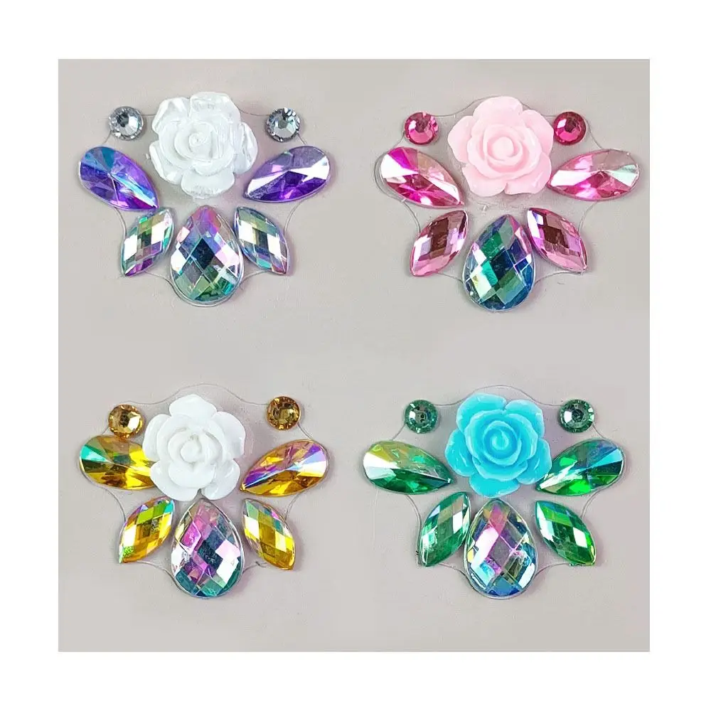DIY Adhesive Makeup Diamond Sticker 3D Crystal Diamond Mask Crystal Gems Tattoo Festival Glitter Face Stickers Stage