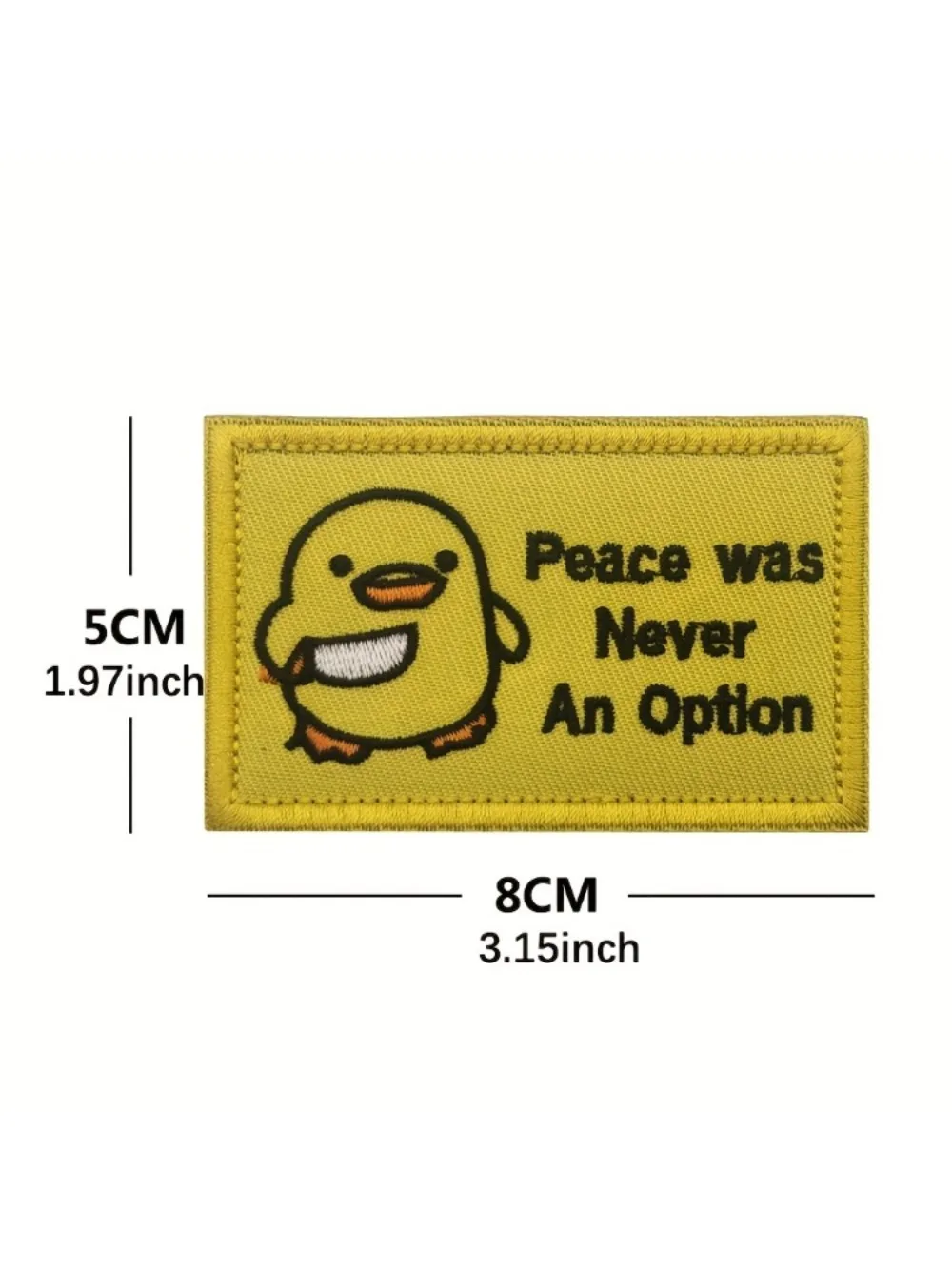 Divertido Meme lindo pato bordado Velcros parche moral gancho y bucle para mochilas Molle, chaquetas, sombreros y insignia táctica DIY