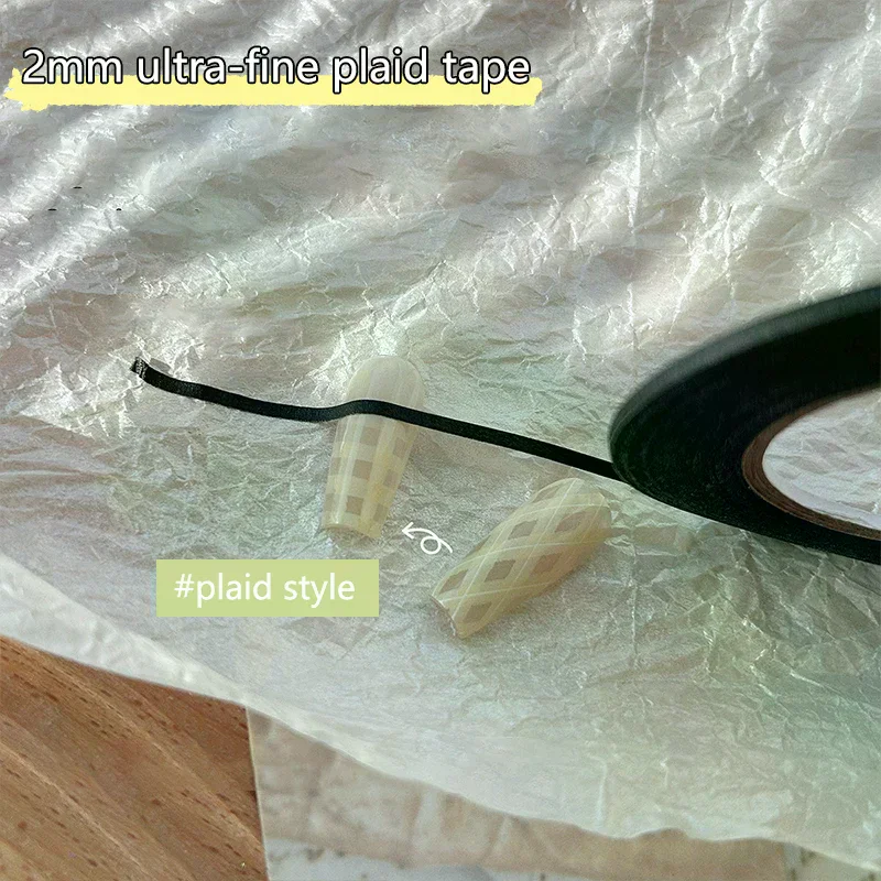 

Модные сверхтонкие маскирующие клейкие ленты для дизайна ногтей, креативный дизайн линии, 2 мм, тартан, вспомогательные инструменты для маникюра «сделай сам»
