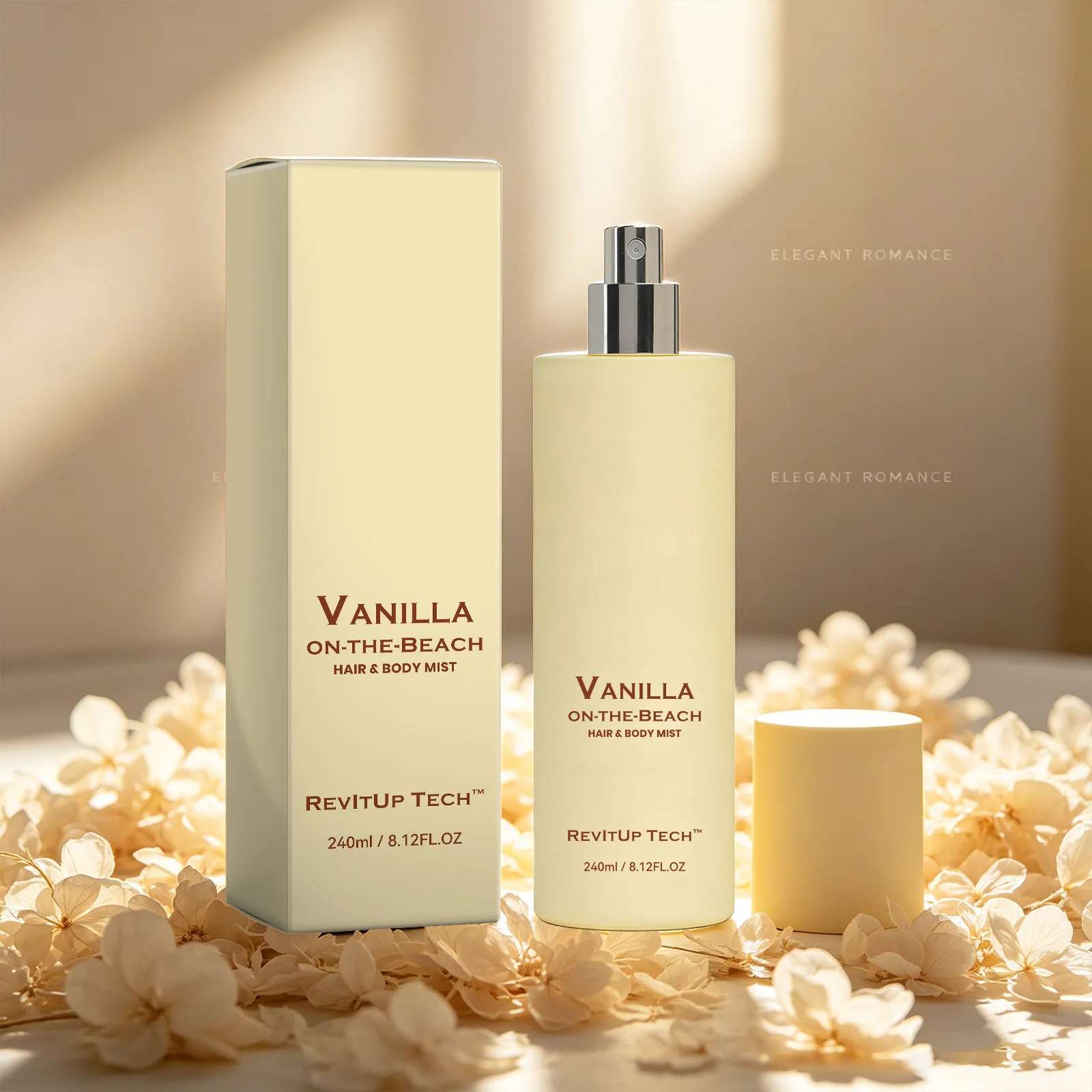 Vanilla Hair & Body Mist Moisturizing Smooth Skin Freshing Romantic Elegant Aroma Long-Lasting Fragrance Portable Perfume Spray