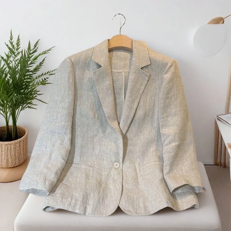 

Женский черный жилет без рукавов с круглым вырезом, на пуговицах, с карманами, повседневный, из хлопка и льна