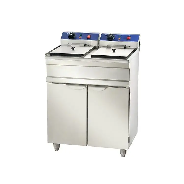 

Commercial Electric Deep Fryers with Cabinet 10 Liter and 10L with Two Basket with 2 Tanks