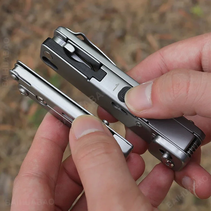 BHBT 14 In 1 Folding Multitool Knife with Detachable Scissors Outdoor Camping Survival EDC Multi-functional Tools