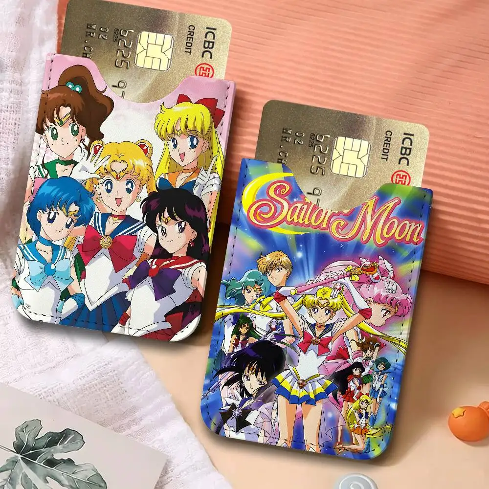 Cartoon S-Sailor-M-Moon Card Protect Credit Bank Card Holder Case Slim Wallet Protector for Men Travel Shopping