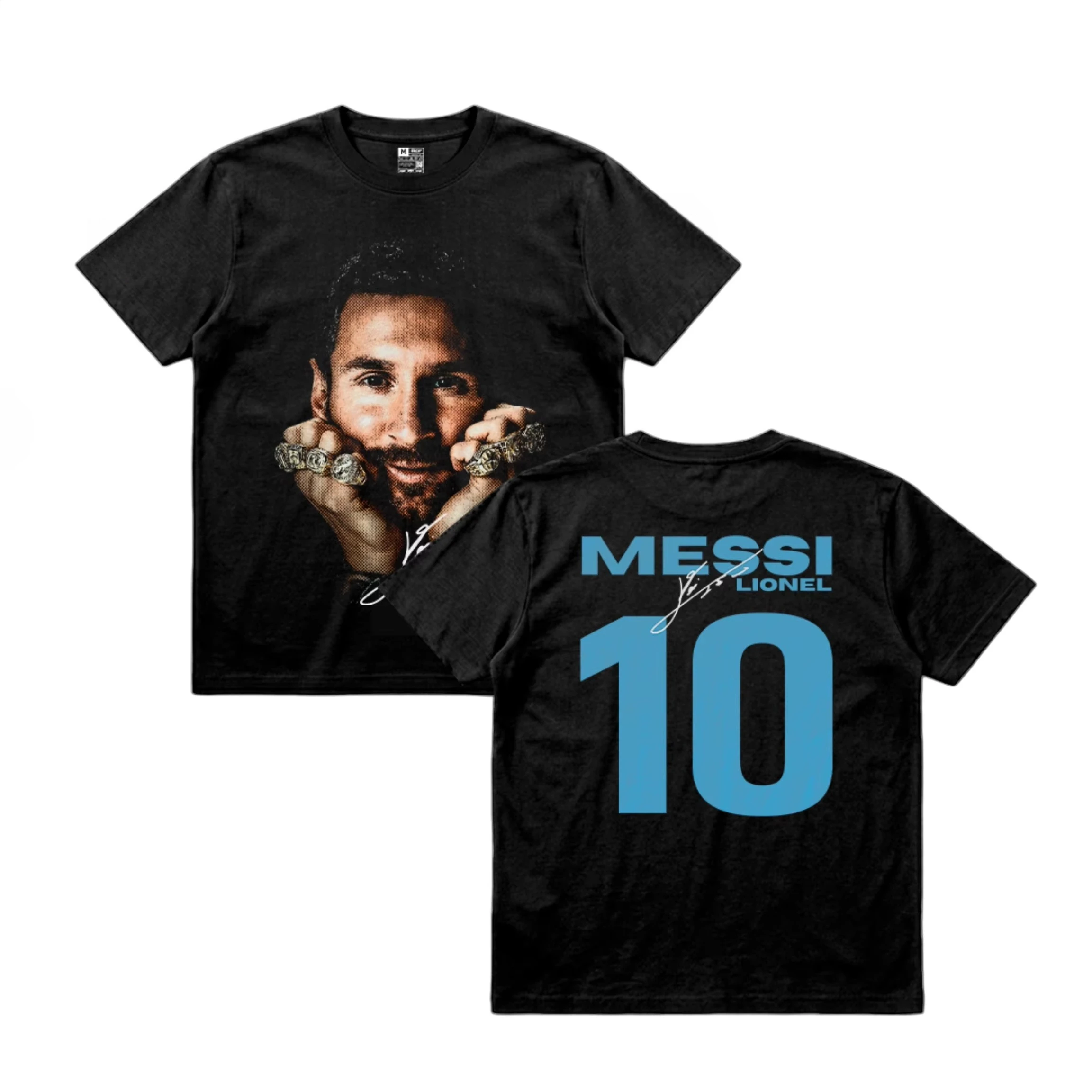 Lionel Messi Ballon D'Or #10 Printed 2026 Summer New Unisex T Shirt Cotton Men's Women's Popular Fashion Football Fan Tshirt
