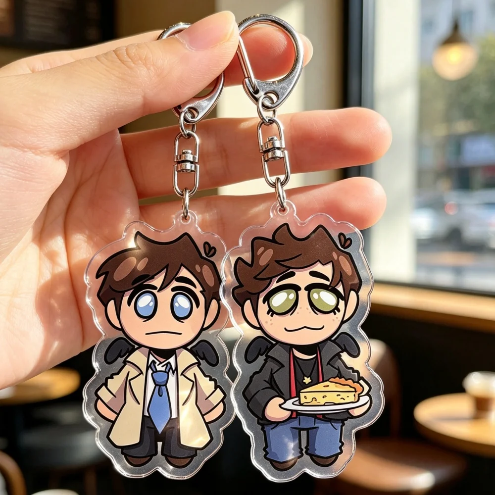 Cartoon Supernatural Keychain Accessories Bag Anime Keyrings Jewelry Manga Game Fans Gifts
