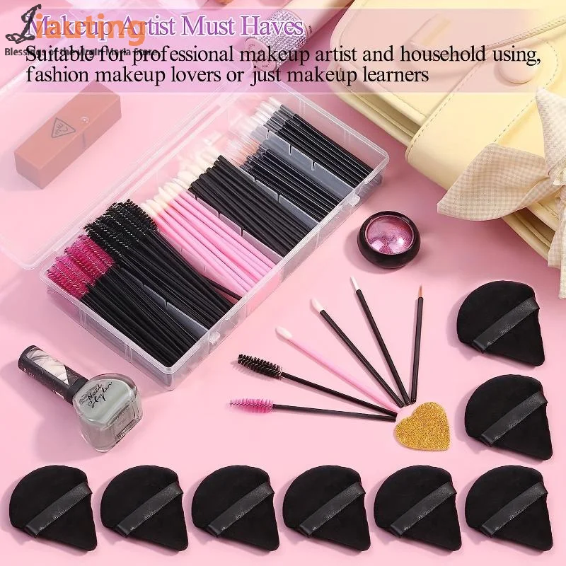 228 Pcs Makeup Brush Kit With Storage Box - Mascara Wands Eyelashes Brush Gift Set Mother's Day Gift